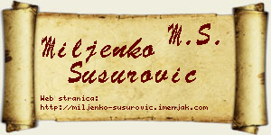 Miljenko Susurović vizit kartica